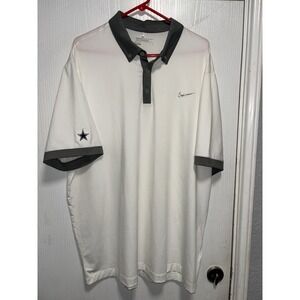 Nike Golf Tour Performance Polo Shirt Mens 2XL Blue Gray Dri-Fit‎ Cowboys